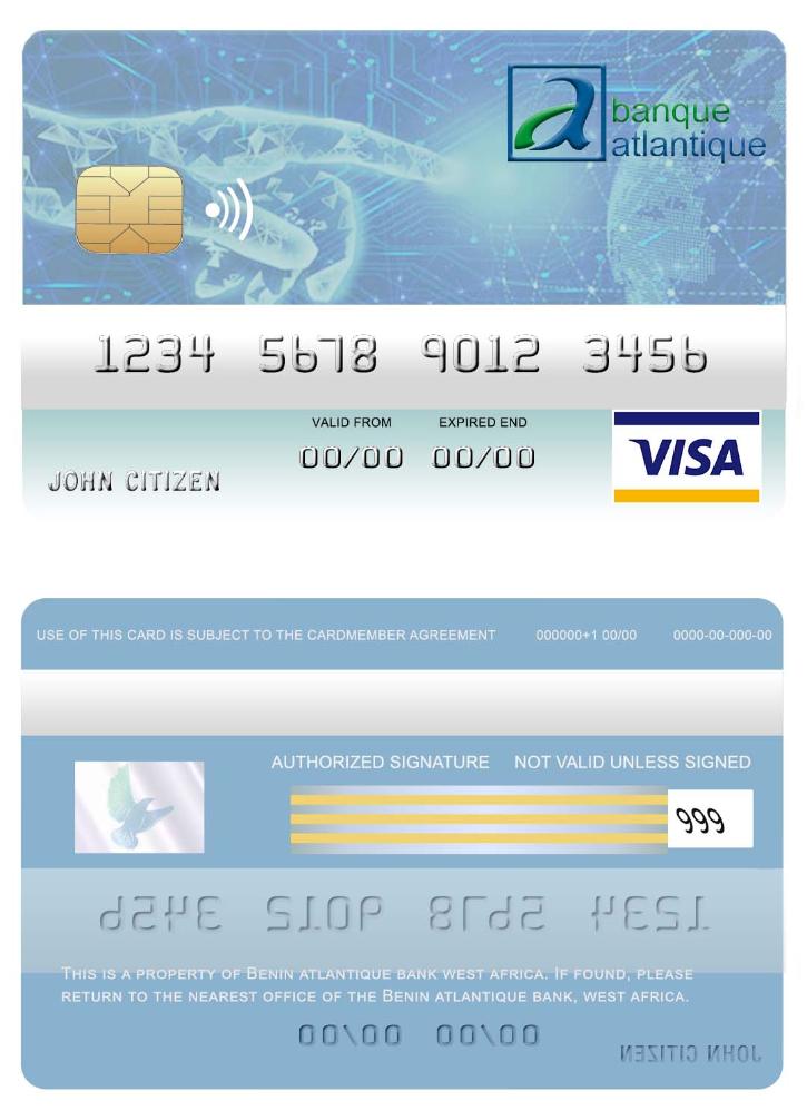 Benin Atlantique bank visa card